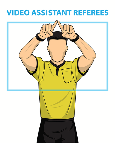 Illustration of Referee Using VAR