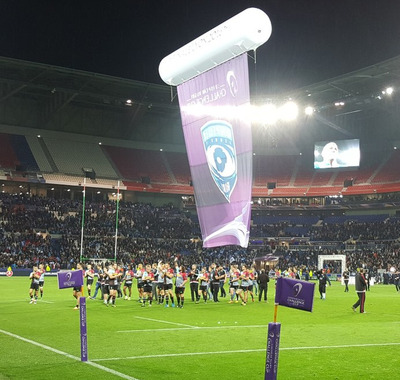 Players on Pitch After 2016 Rugby European Challenge Cup Final