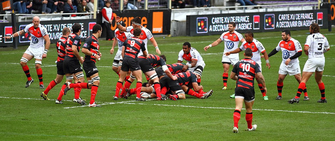 Top 14 Rugby Match Between Stade Toulousain and Toulon