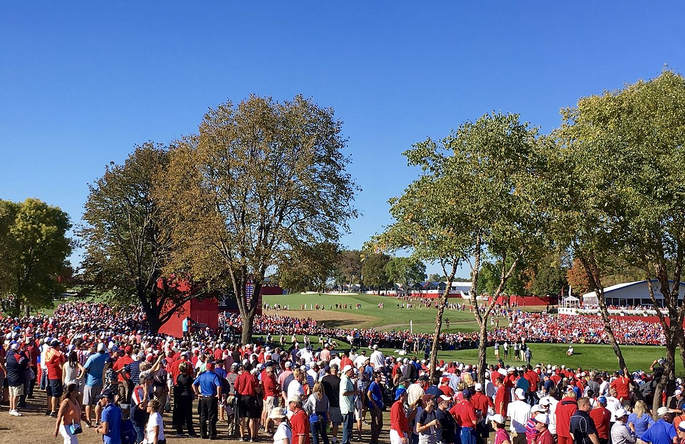 17th Hole at Hazeltine Golf Course During 2016 Ryder Cup