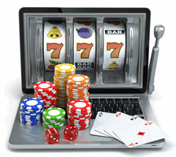 Casino on laptop