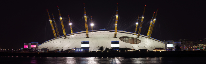 Millenium Dome in London at Night