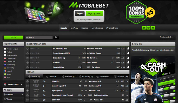 MobileBet website screenshot