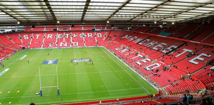 Old Trafford Stadium Before a Rugby Match