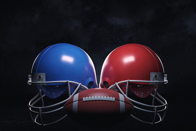 3D American Football Helmets