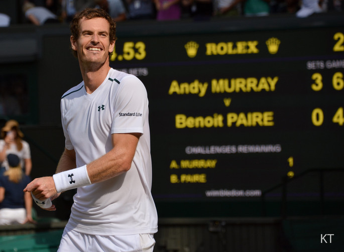 Andy Murray at Wimbledon in 2017