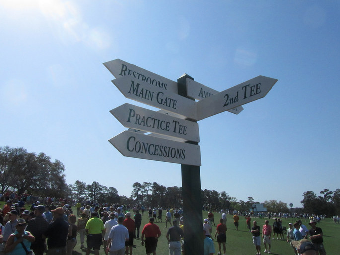 Signpost at the Augusta National Golf Course