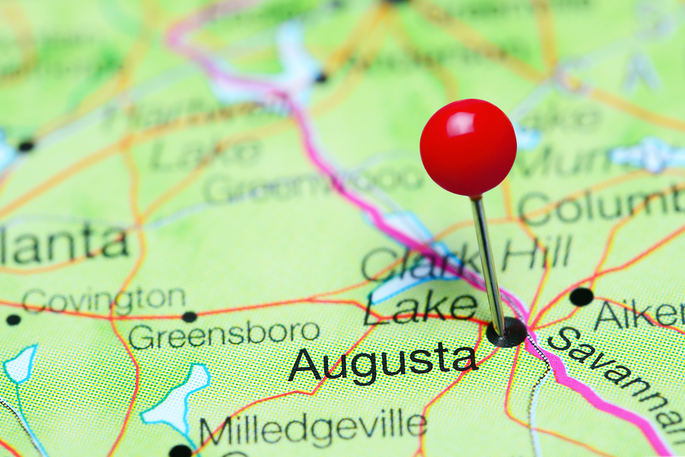 Augusta Pinned on Map