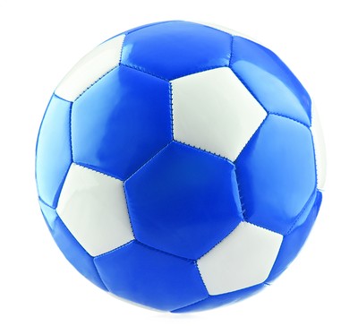 Blue Panelled Leather Football