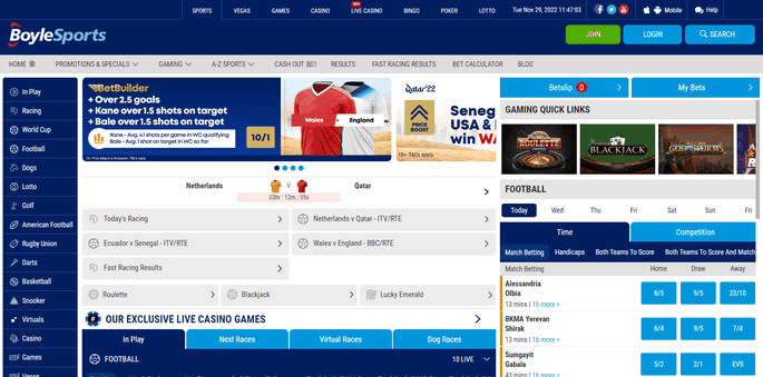 BoyleSports Home Screenshot