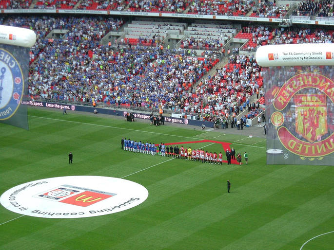 Lineup of the 2009 Community Shield Between Chelsea and Manchester United
