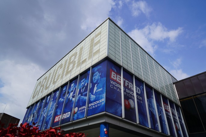 The Crucible Theatre in Sheffield During World Snooker Championship
