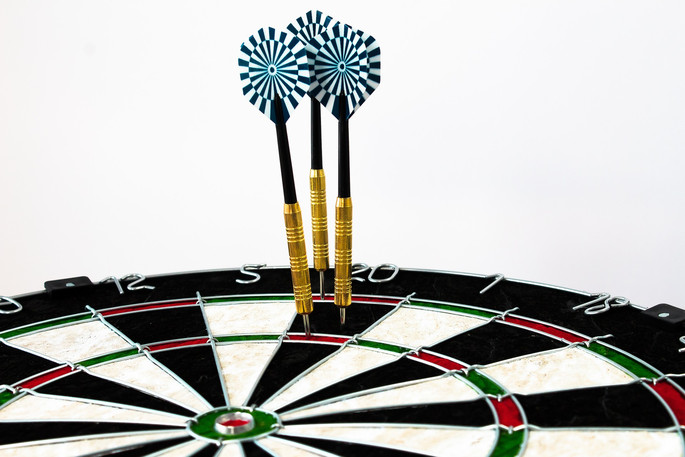 Darts in the Single, Double and Treble 20