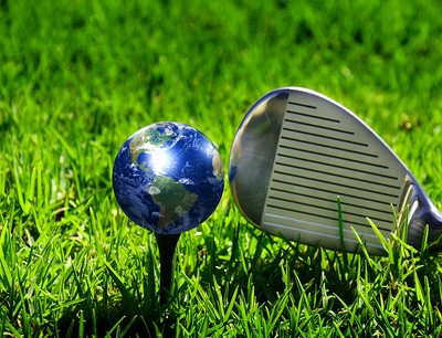 Earth as a Golf Ball on a Tee