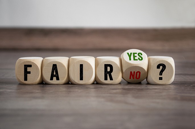 Fair Yes and No Wooden Cubes