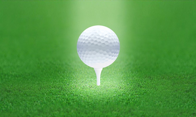 Golf Ball in Spotlight