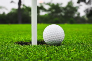 Golf Ball on Edge of Hole