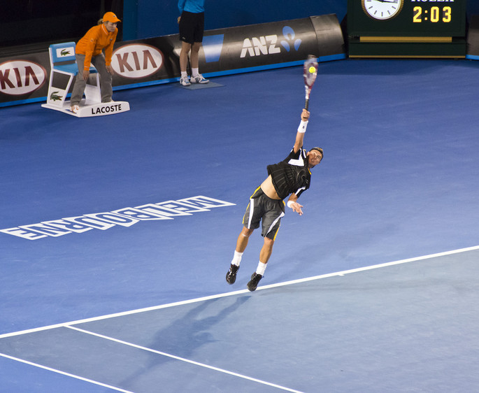 Lleyton Hewitt Playing at the Australian Open