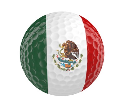 Mexico Flag Golf Ball