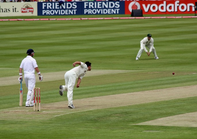 Mitchell Johnson Bowling During Ashes Test