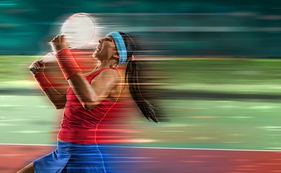 Motion Effect Tennis Player Celebrating