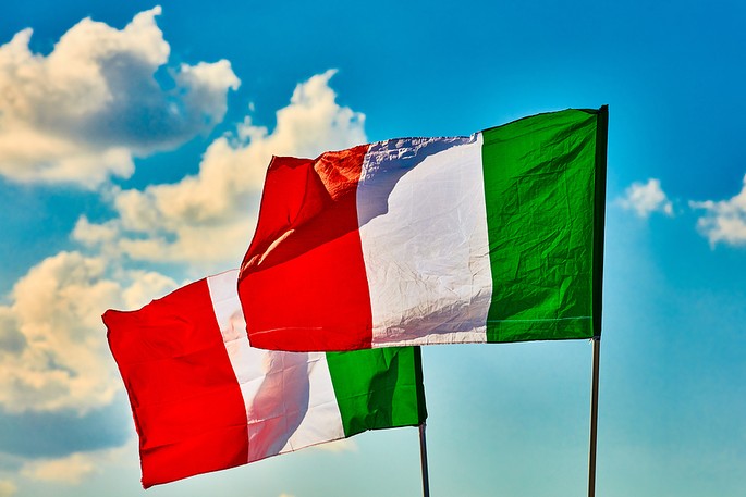 Pair of Italian Flags