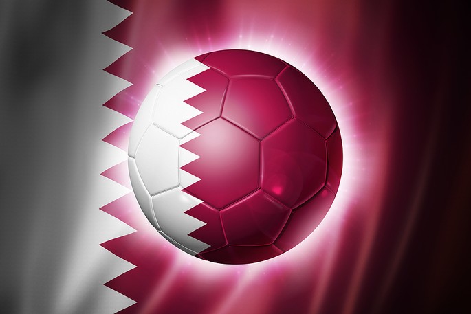 Qatar Flag Football Backlit