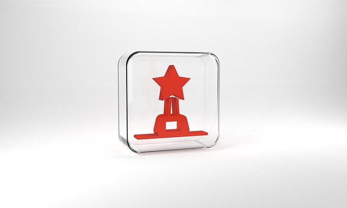Red 3D Star Trophy