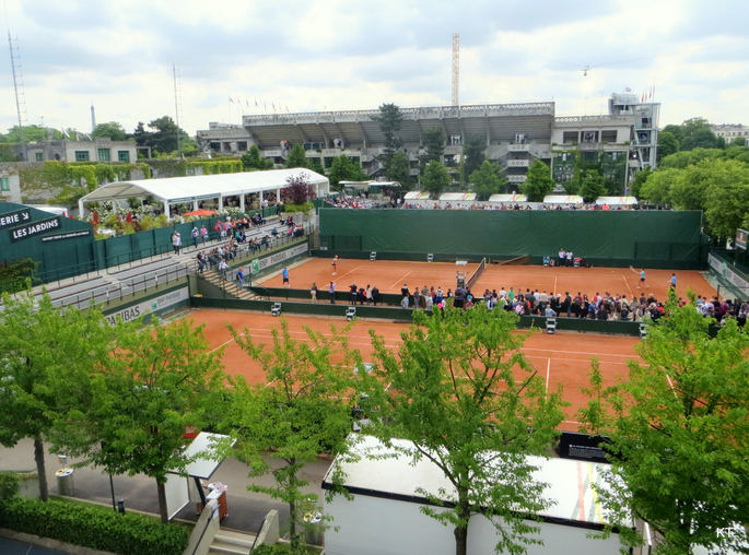 View Over Courts at Roland Garros