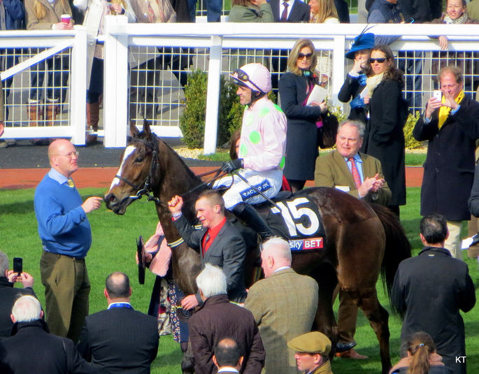 Ruby Walsh and Vautour in Winners' Enclosure at Cheltenham