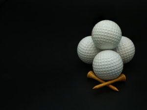 Stack of Four Golf Balls