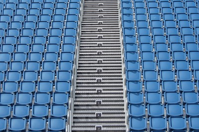 Steps in Empty Football Stadium