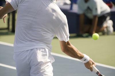 Tennis Player Hitting Forehand