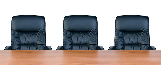 Three Executive Chairs and Desk