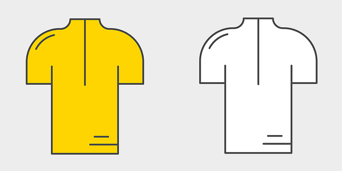 Tour de France Yellow and White Jersey Icons