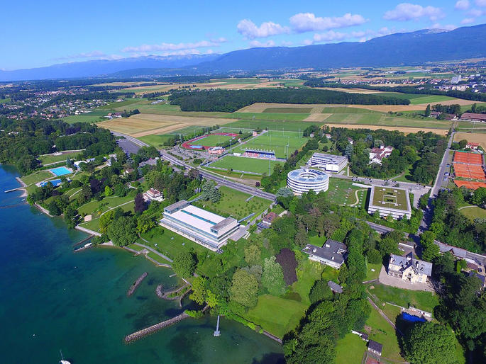 Aerial View of UEFA's Headquarters in Nyon