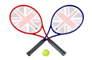 UK Flag Tennis Rackets