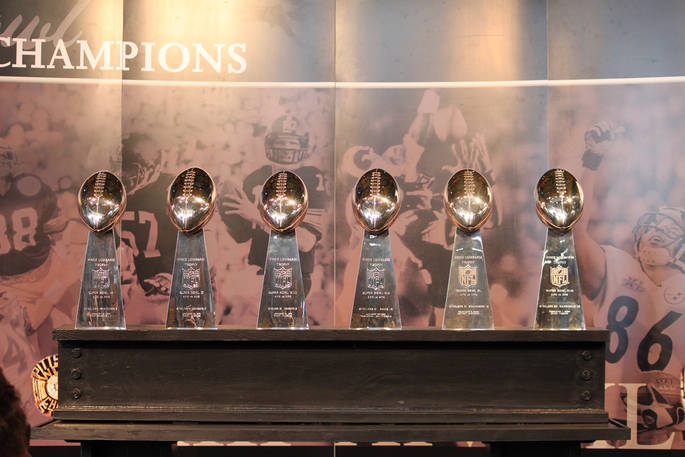 Vince Lombardi Trophies on Display