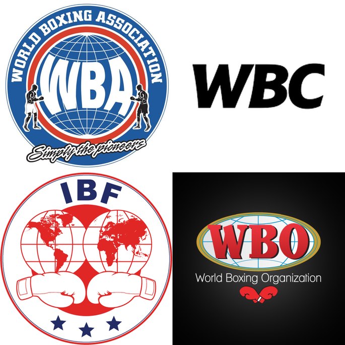 WBA, WBC, IBF and WBO Logos