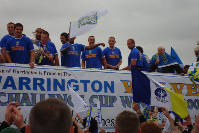 Warrington Wolves Celebrating 2009 Challenge Cup Victory