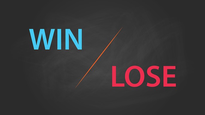 Win or Lose on Chalkboard