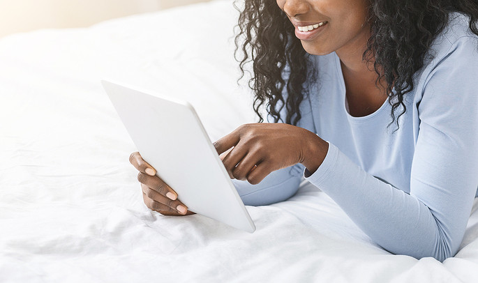 Woman Holding Tablet