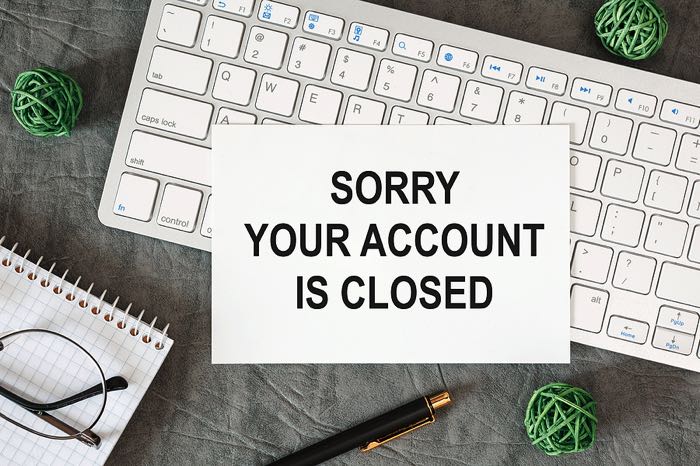 Account closed notice