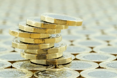 Stack of pound coins