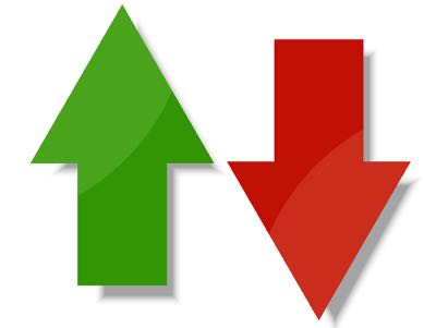 Up arrow, down arrow